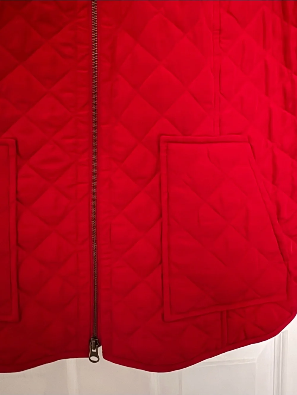 Heritage Red Quilted Sleeveless Vest#0353